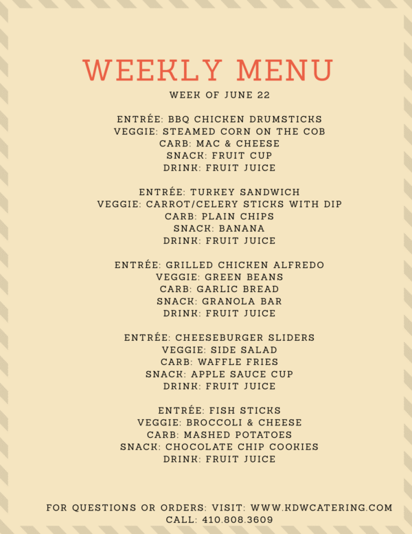 Summer Lunch Meals (5 Days for $50) - Image 2